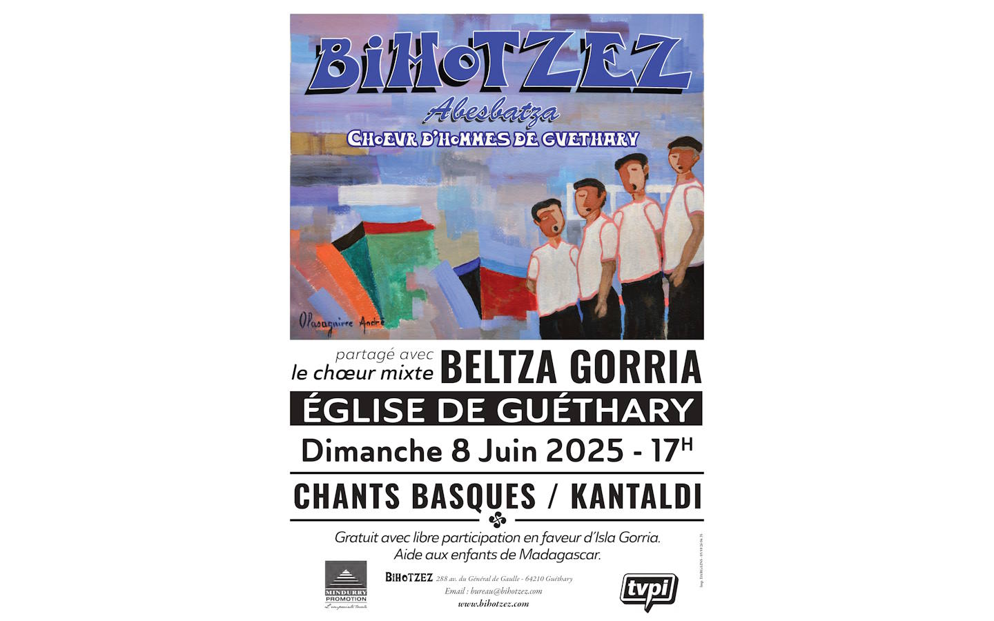 Concert du chœur d'hommes Bihotzez