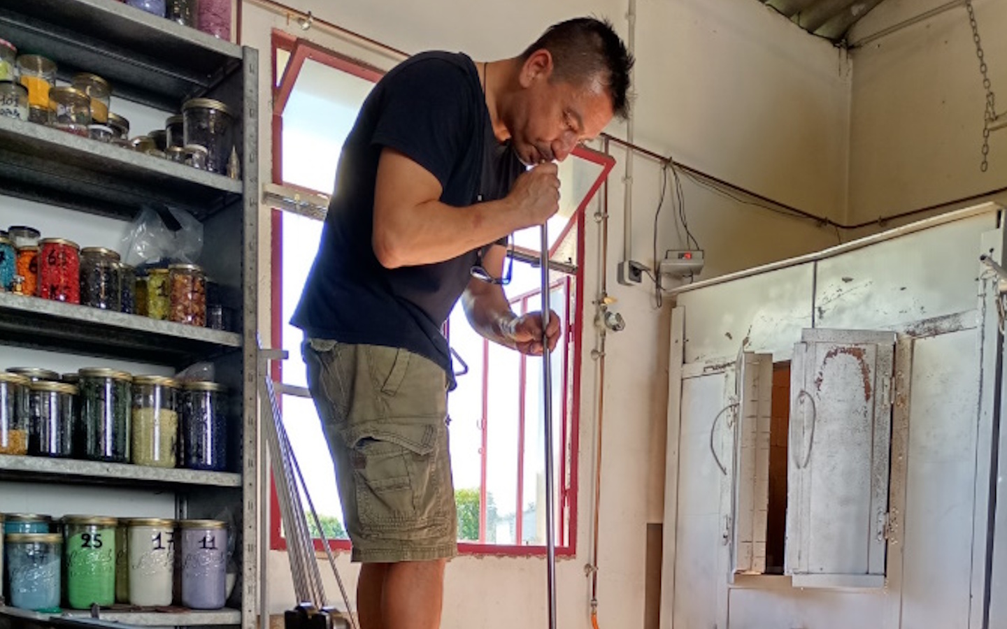 Démonstration de soufflage de verre