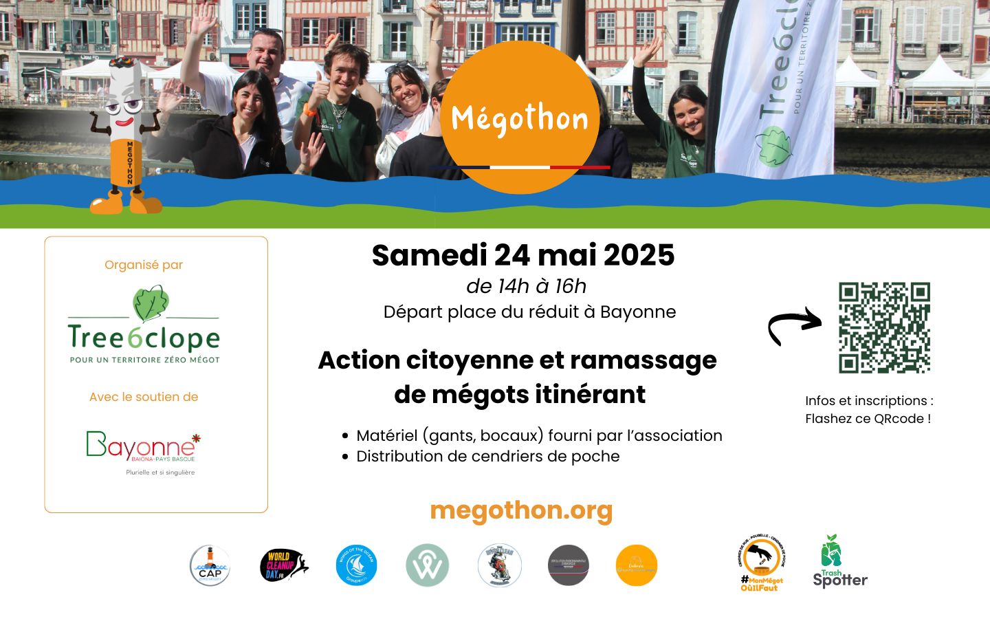 Mégothon organisé par l'association Tree6clope