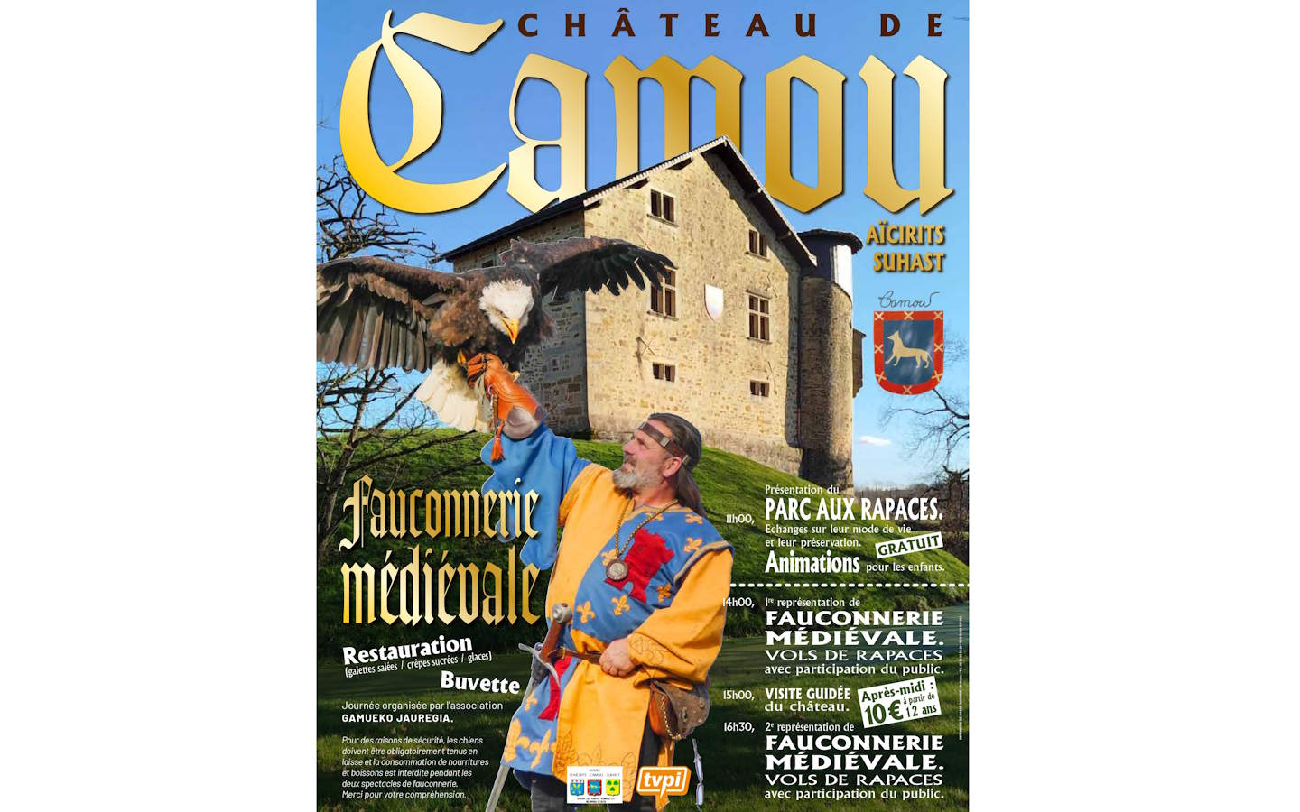 Spectacle de Fauconnerie au château de Camou