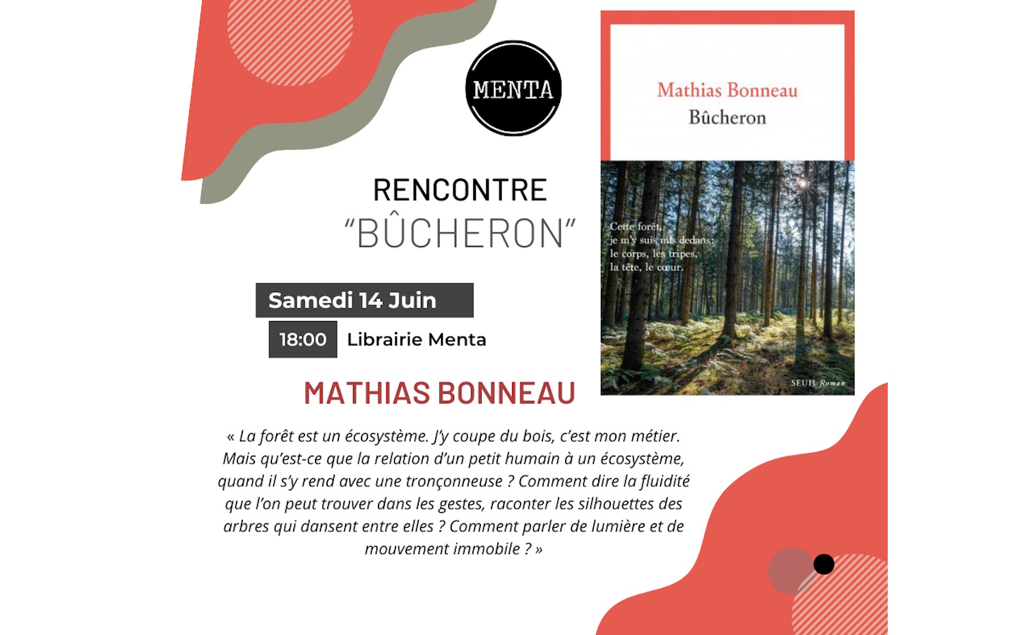 Rencontre "bûcheron" avec Mathias Bonneau