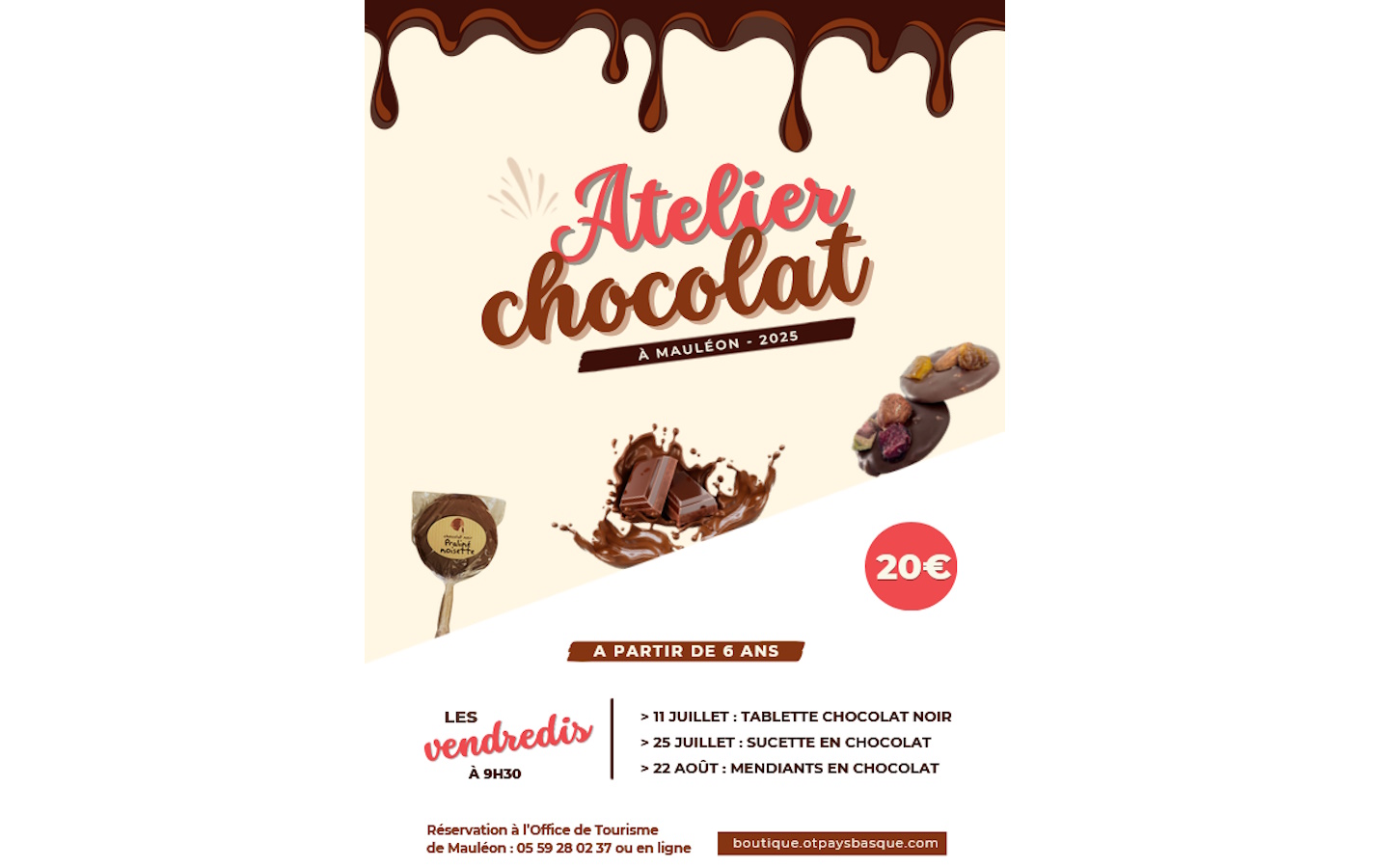 Atelier tablette en chocolat